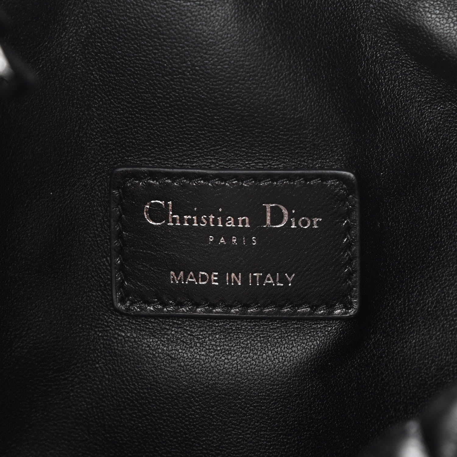 Christian Dior Calfskin Macrocannage Medium Diortravel Nomad Pouch Black 6 of 8
