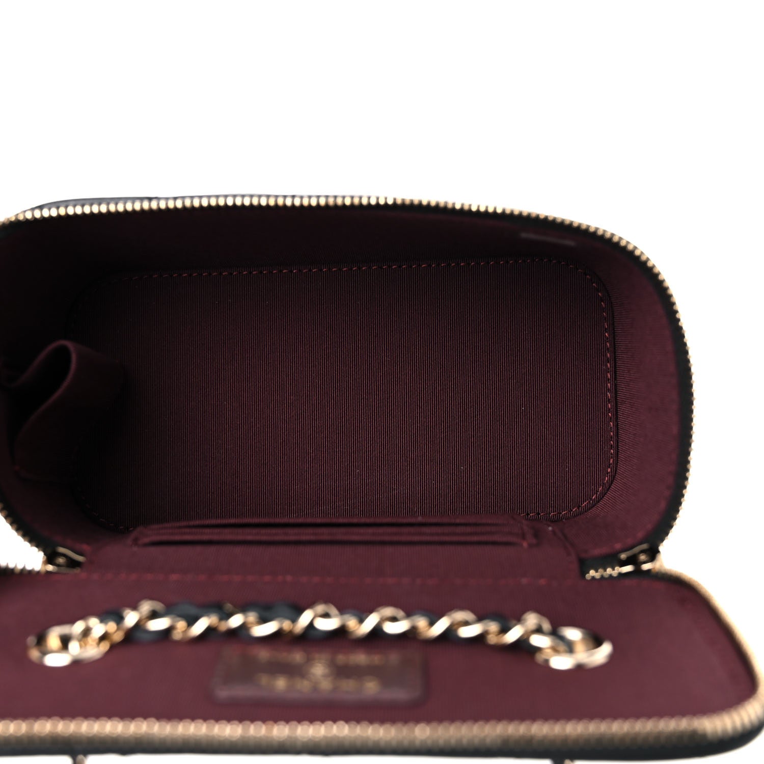 Chanel Lambskin Quilted Small Vanity Case With Chain Black 5 of 9