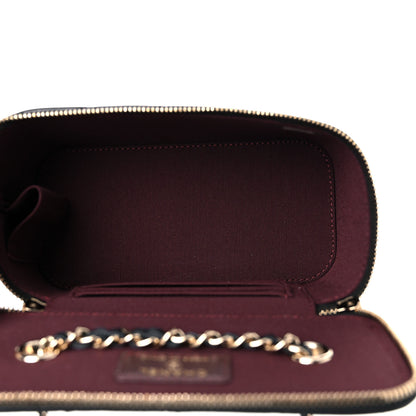 Chanel Lambskin Quilted Small Vanity Case With Chain Black 5 of 9