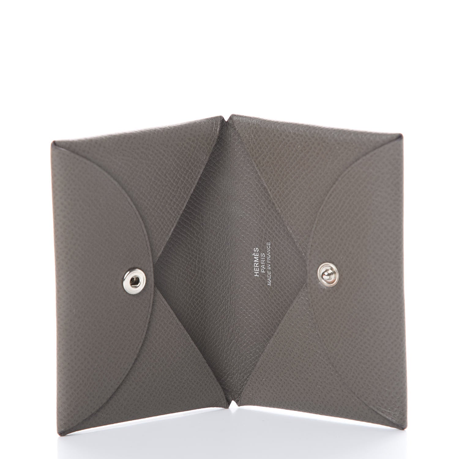 Hermes Epsom Calvi Card Case Etain 4 of 7