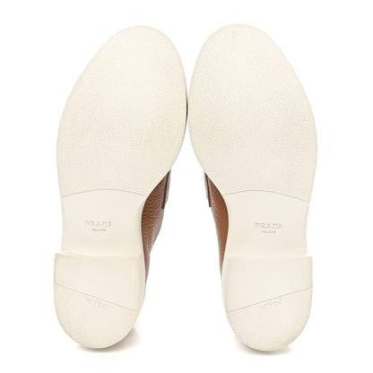 Prada Cervo Triangle 50mm Loafers 37.5 Caramel 5 of 8