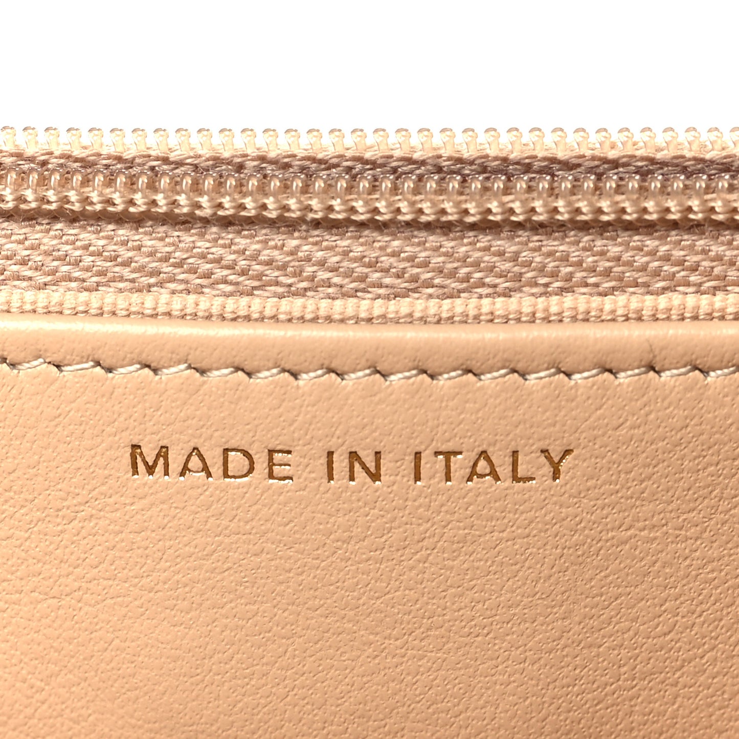 Caviar Quilted Wallet On Chain WOC Beige