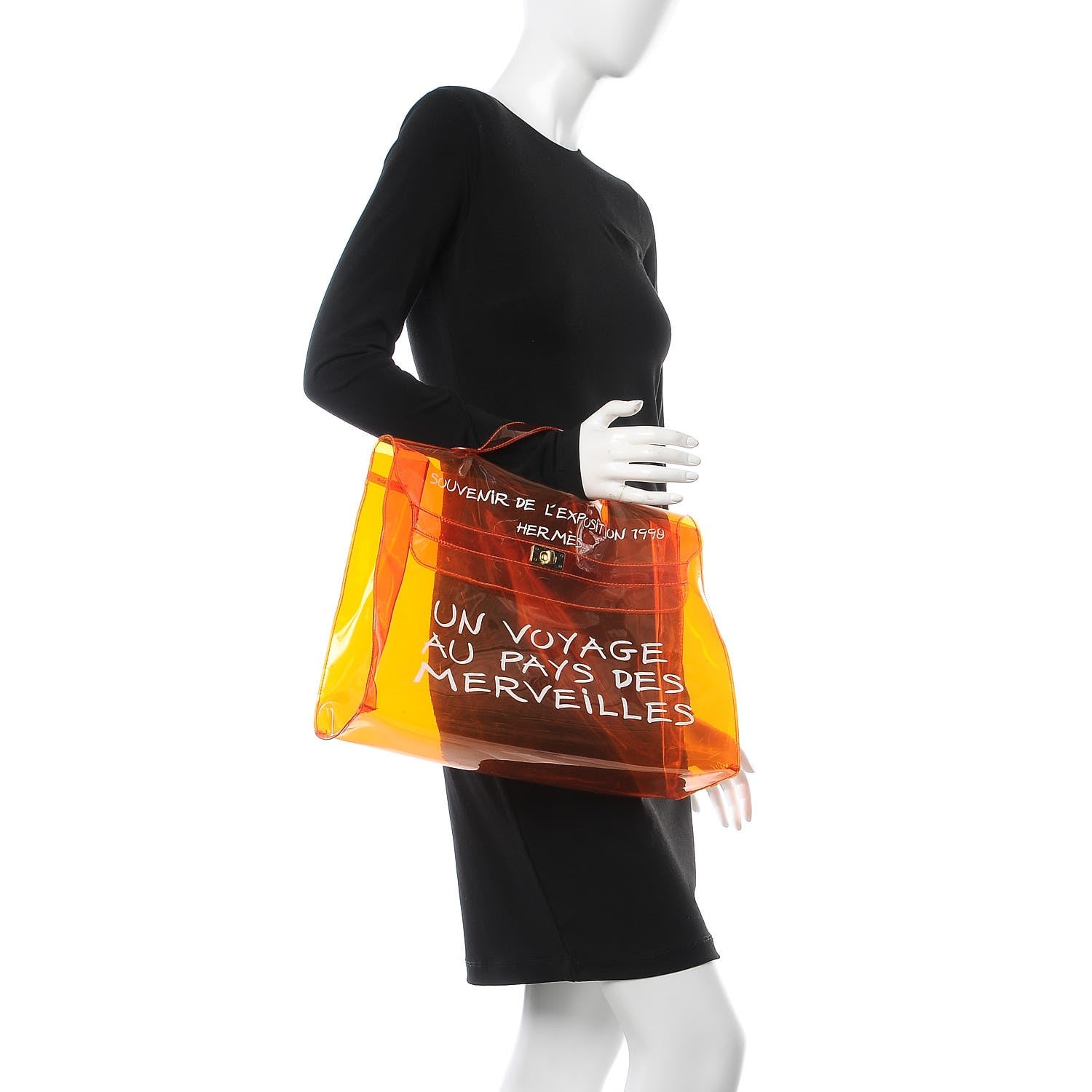 Hermes Vinyl Souvenir De L'Exposition Kelly Orange 2 of 8