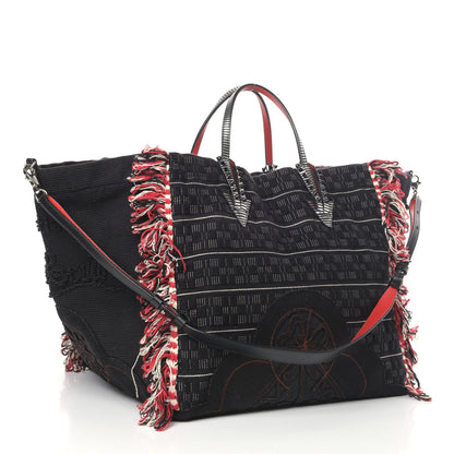 Christian Louboutin Cotton Embroidered Portugaba Black 2 of 4