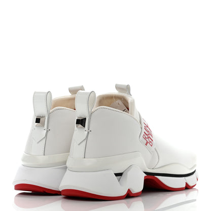 Christian Louboutin Neoprene Patent Nappa Lipsy Run Sneakers 37.5 White 4 of 12