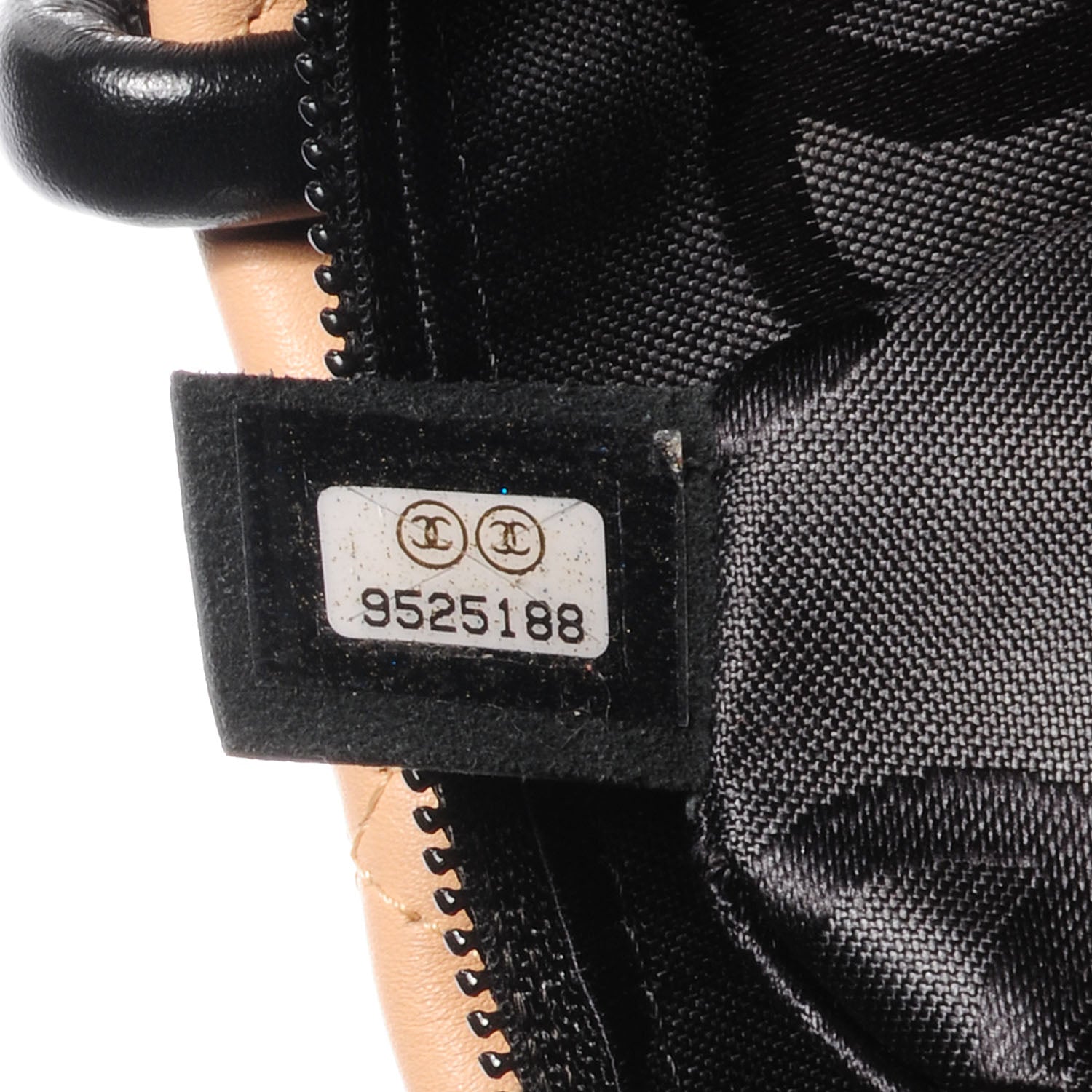 Chanel Calfskin Quilted Small Cambon Tote Beige Black 9 of 9