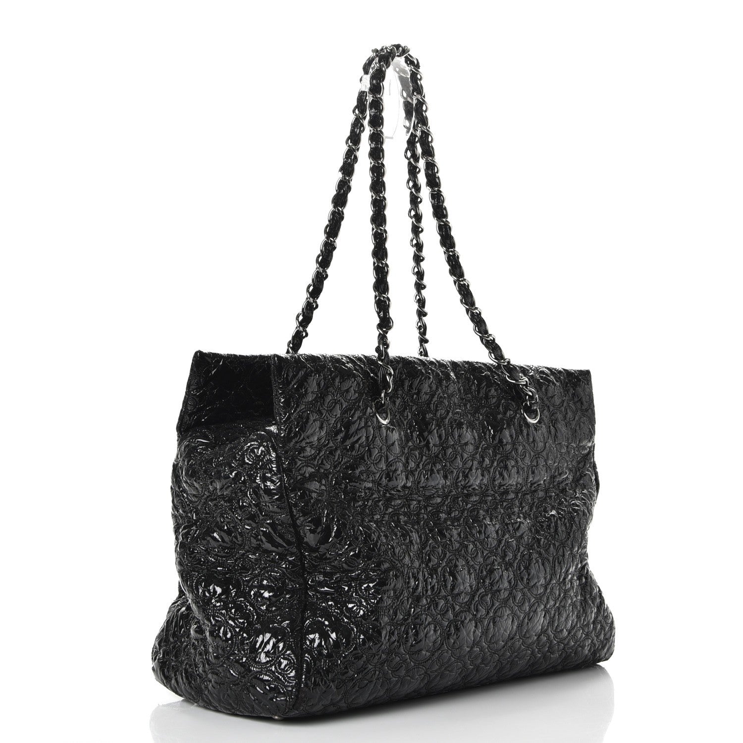 Chanel Vinyl Rock in Moscow Tote Black 3 of 13