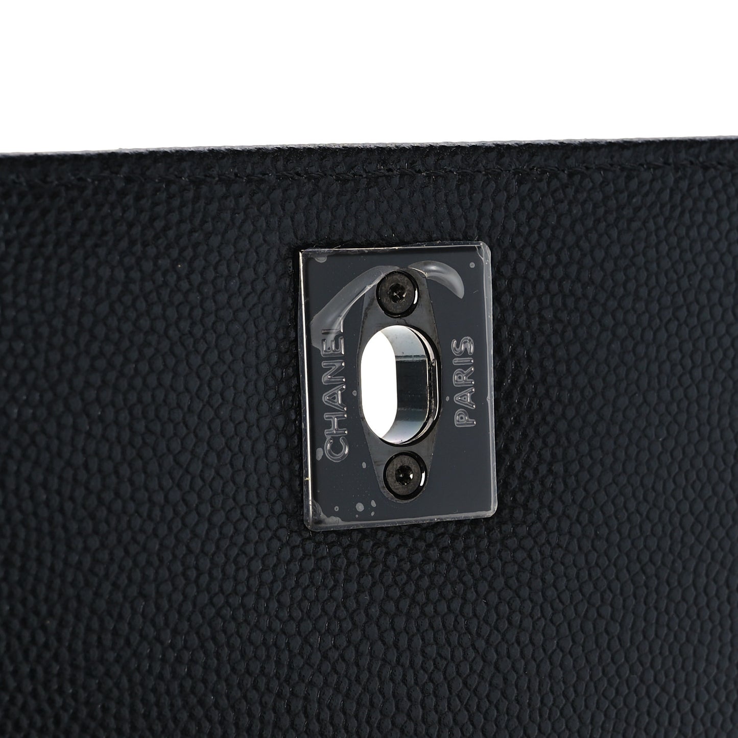 Caviar Chevron Quilted Extra Mini Coco Handle Flap So Black