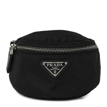 Prada Re-Nylon Travel Saffiano Metal Triangle Logo Mini Arm Pouch Black 1 of 7