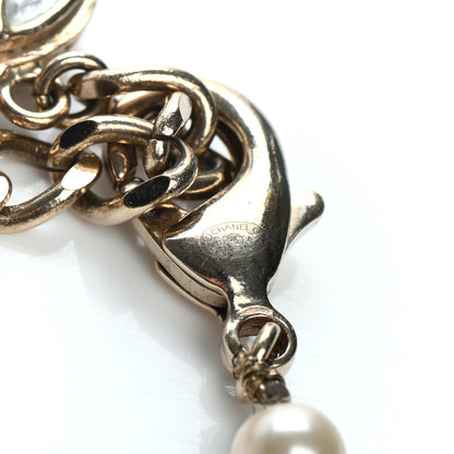 Chanel Pearl Enamel CC Bracelet Grey Gold 4 of 4