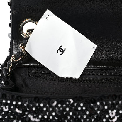 Chanel Sequin Mini Square Flap Black 8 of 11
