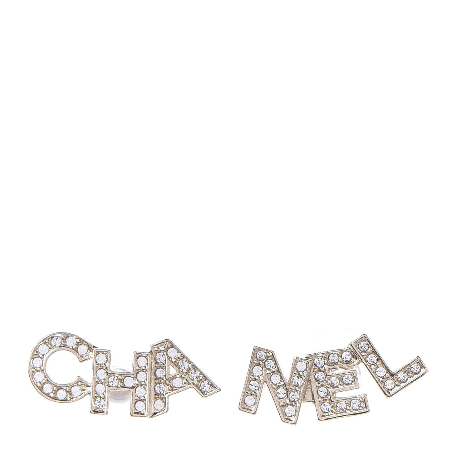 Crystal Pearl Signature Stud Earrings Gold