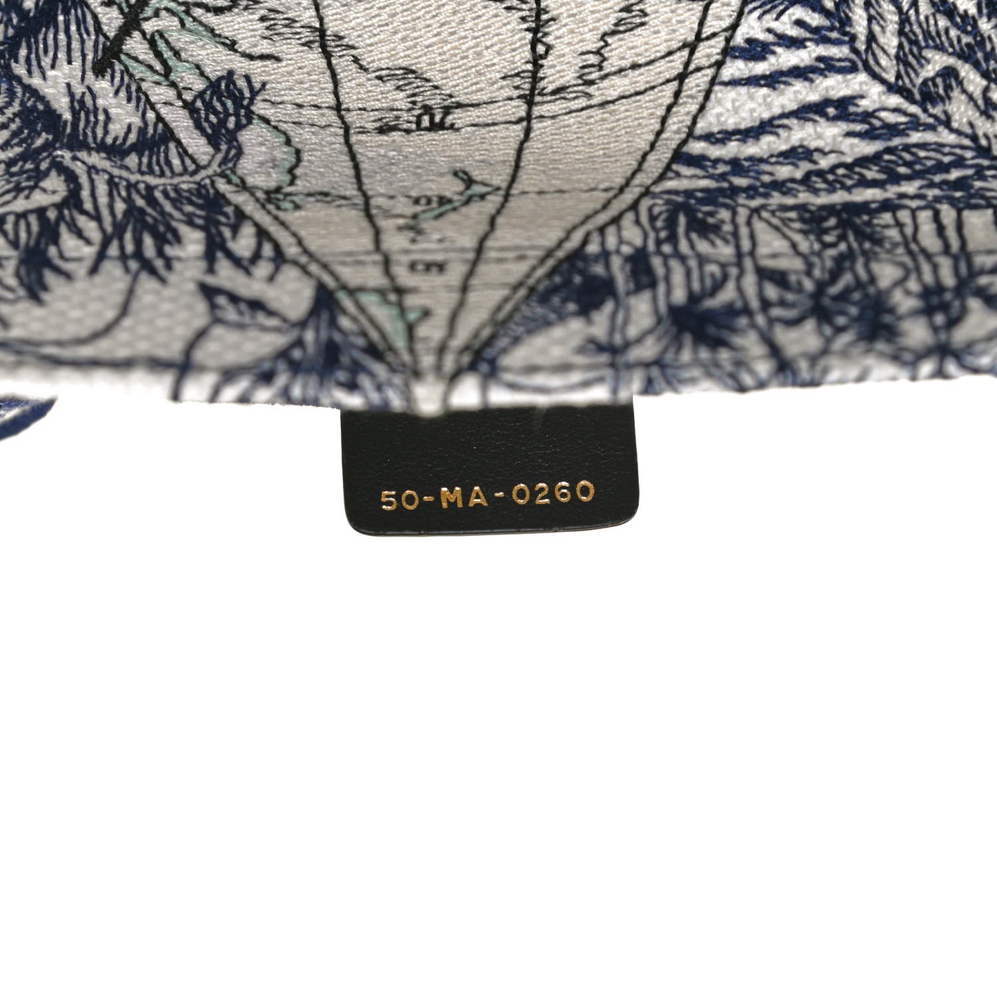Canvas Embroidered Large Around The World Book Tote Blue