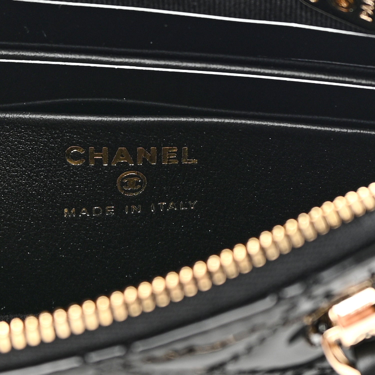 Chanel Patent Calfskin Quilted Shiny Coco Clutch With Chain Black 6 of 12