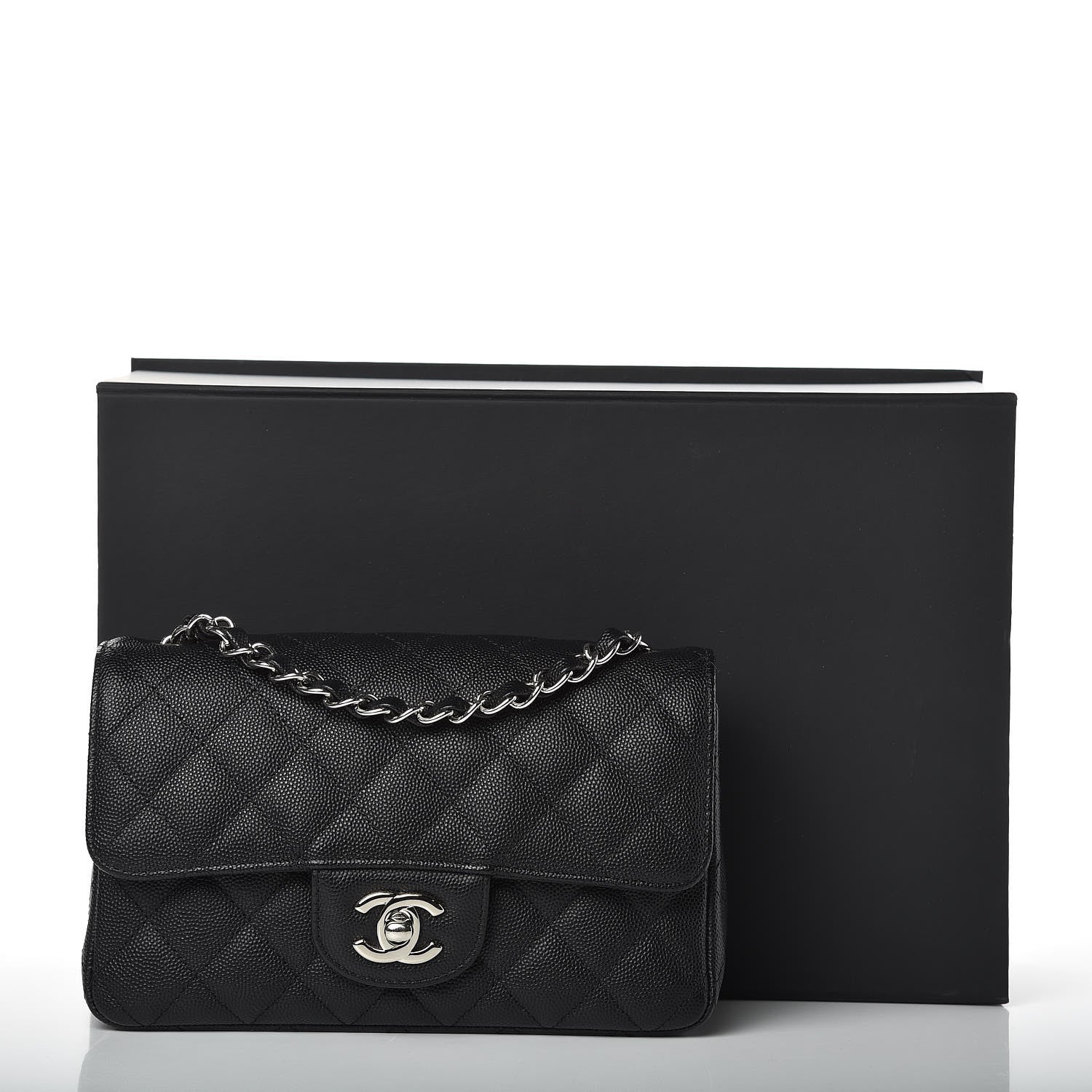Chanel Caviar Quilted Mini Rectangular Flap Black 8 of 9