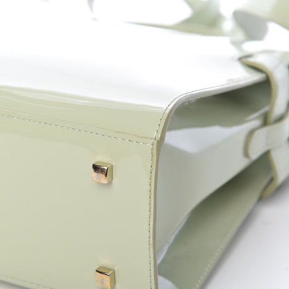 Delvaux Patent Calfskin MM Tempete Satchel Almond 10 of 15