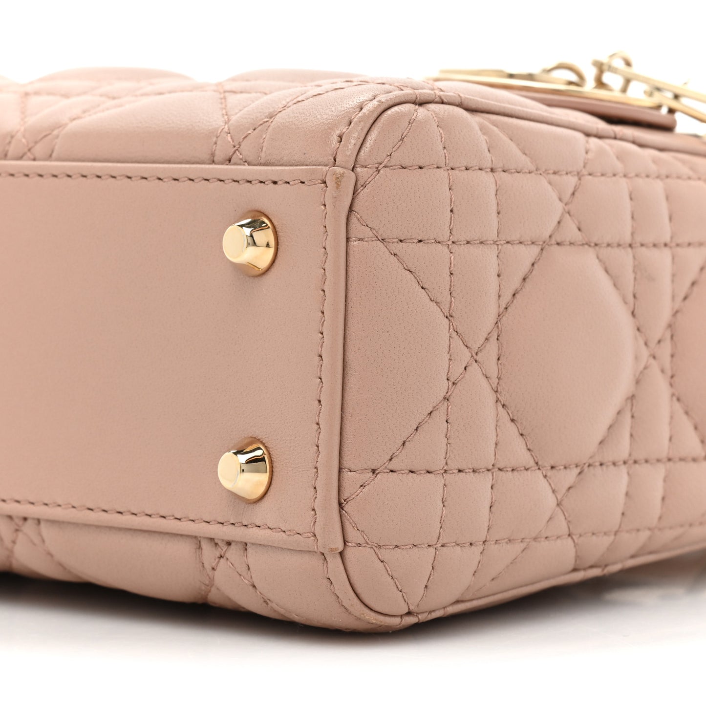 Lambskin Cannage Mini Lady Dior Fard