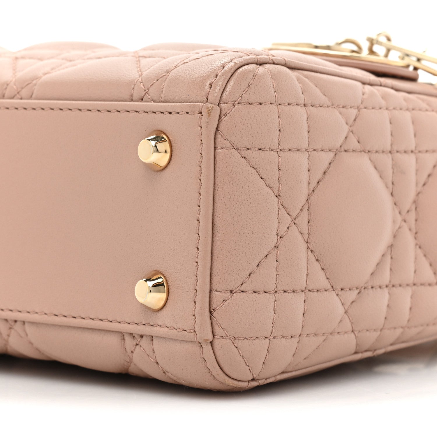 Christian Dior Lambskin Cannage Mini Lady Dior Fard 8 of 14