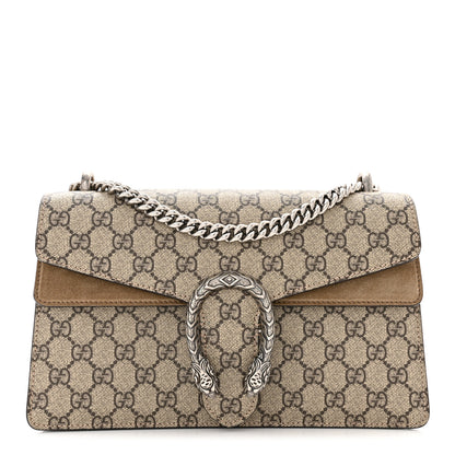 Gucci GG Supreme Monogram Small Dionysus Shoulder Bag Taupe 1 of 10