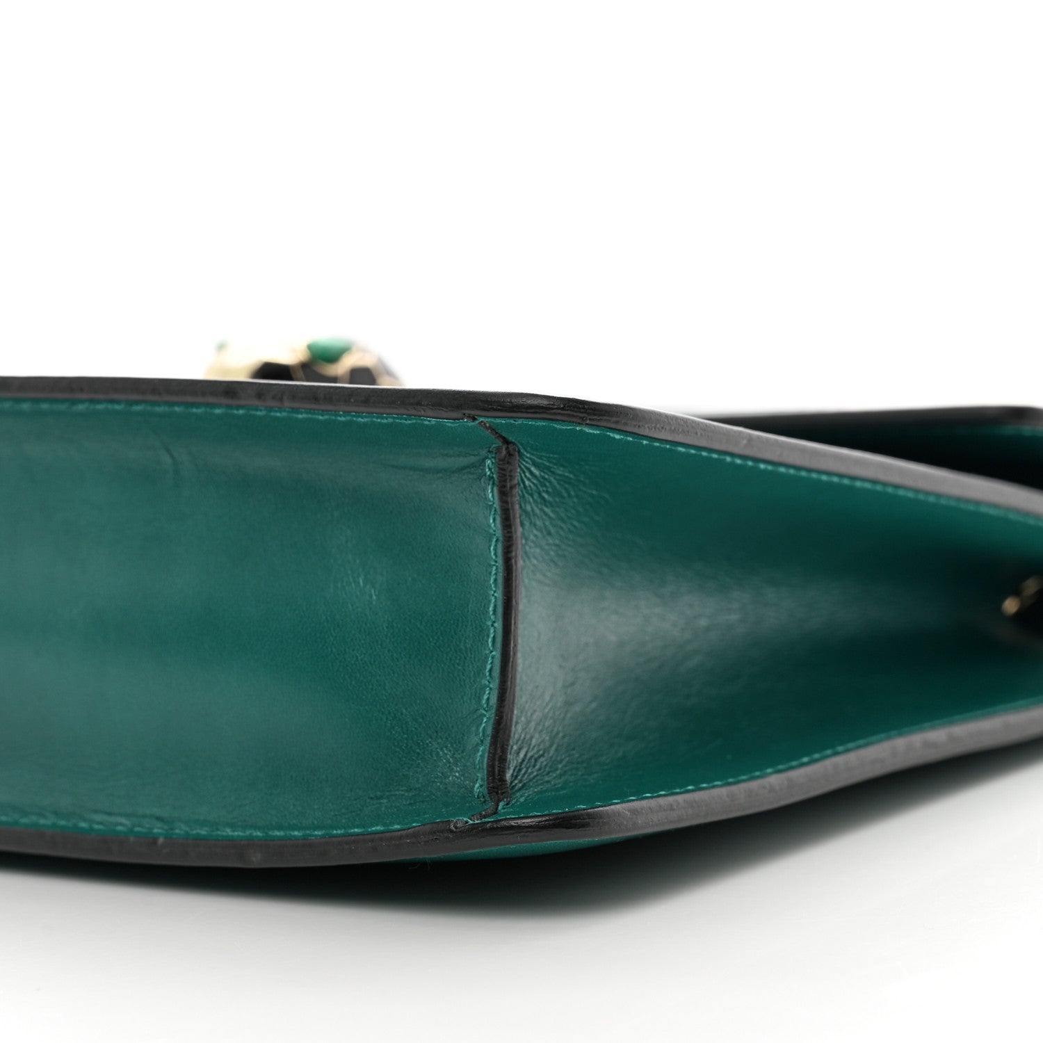 Bulgari Calfskin Small Serpenti Forever Snake Strap Crossbody Bag Emerald Green 9 of 10