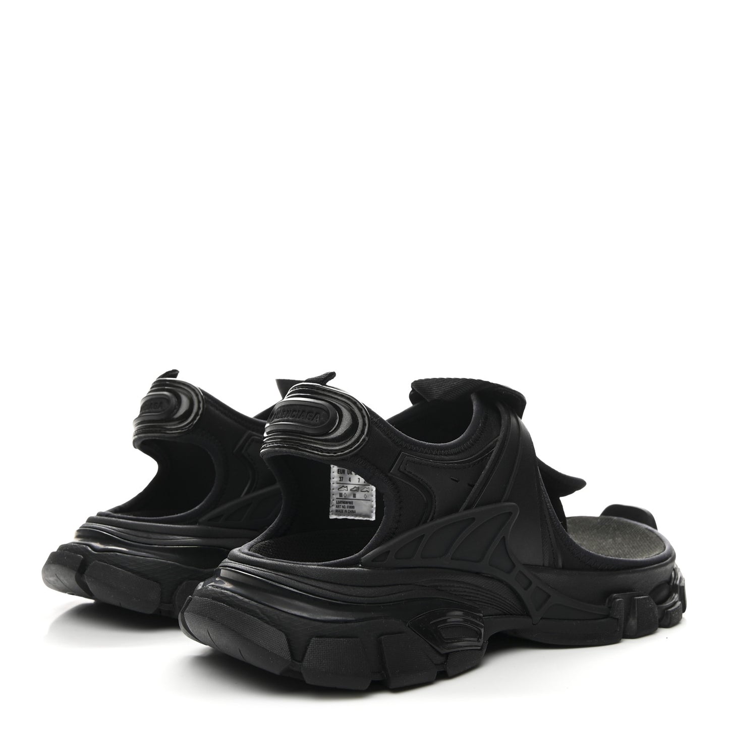 Neoprene Rubber Thong Sandals 37 Black