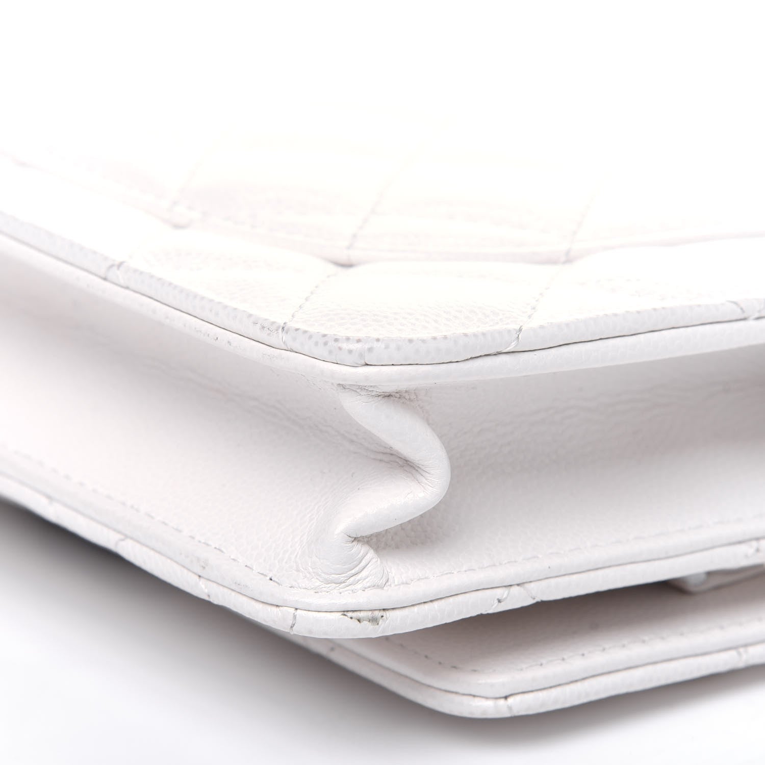 Chanel Caviar Quilted My Everything Wallet On Chain WOC White 14 of 17