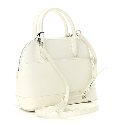 Balenciaga Grained Calfskin Logo S Ville Top Handle Bag White Black 3 of 8
