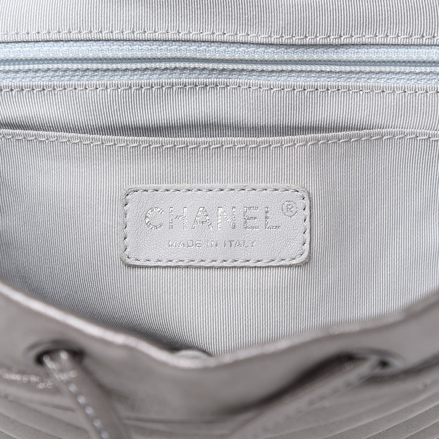 Chanel Metallic Calfskin Chevron Quilted Small Urban Spirit Backpack Silver 6 of 14