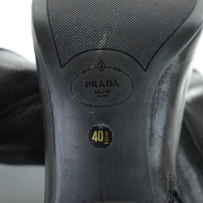 Prada Leather Ankle Boots 40.5 Black 4 of 5