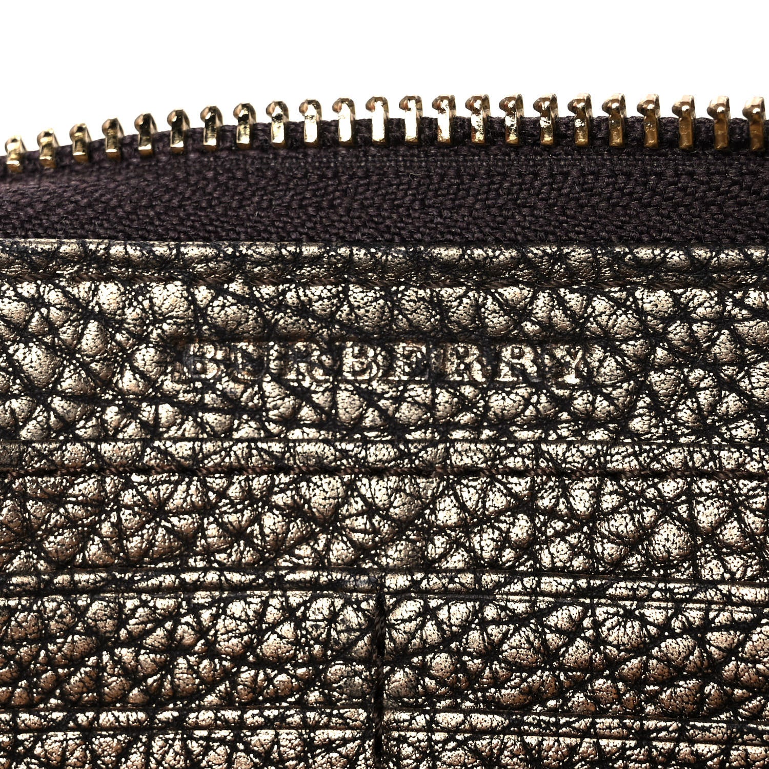 Burberry Smoked Check Zip Around Wallet Brown 6 of 8