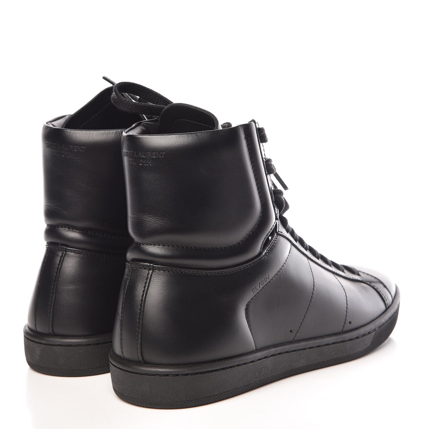 Calfskin Mens Court Classic SL/01H High Top Sneakers 39 Black