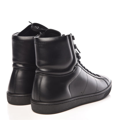 Saint Laurent Calfskin Mens Court Classic SL/01H High Top Sneakers 39 Black 4 of 9