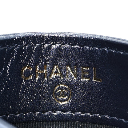 Chanel Metallic Lambskin Quilted Card Holder Dark Blue 6 of 9