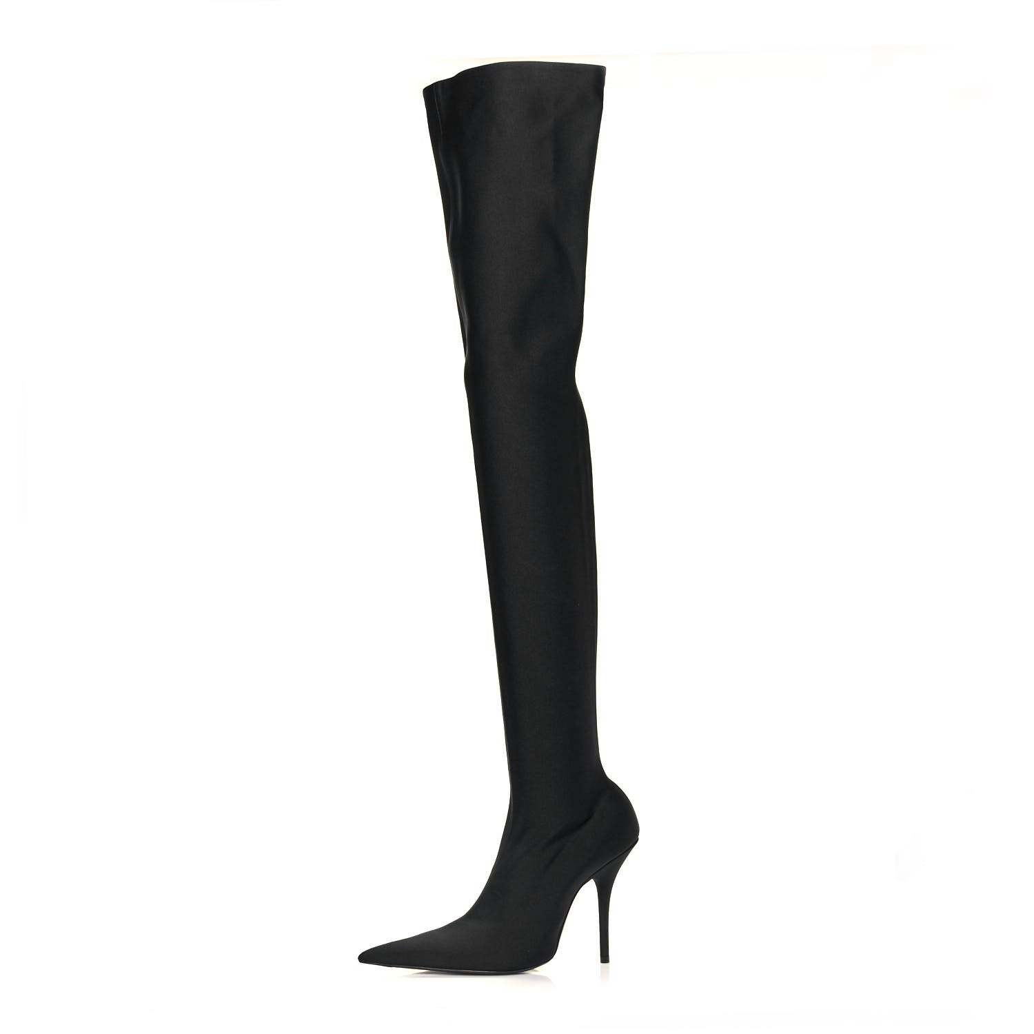Balenciaga Spandex Pointed Toe Knife Thigh High Boots 38 Black 1 of 7