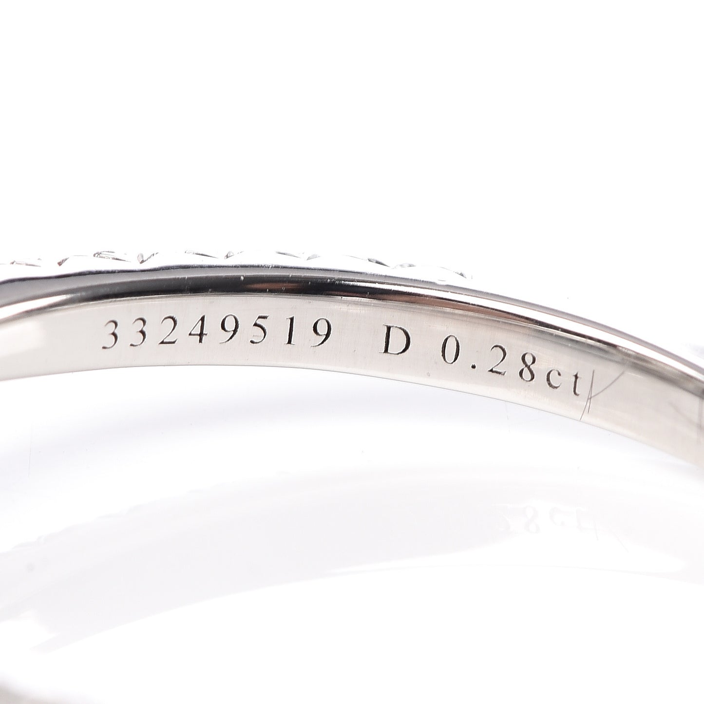 Platinum Diamond .28ct Soleste Emerald Cut Engagement Ring 50 5.5