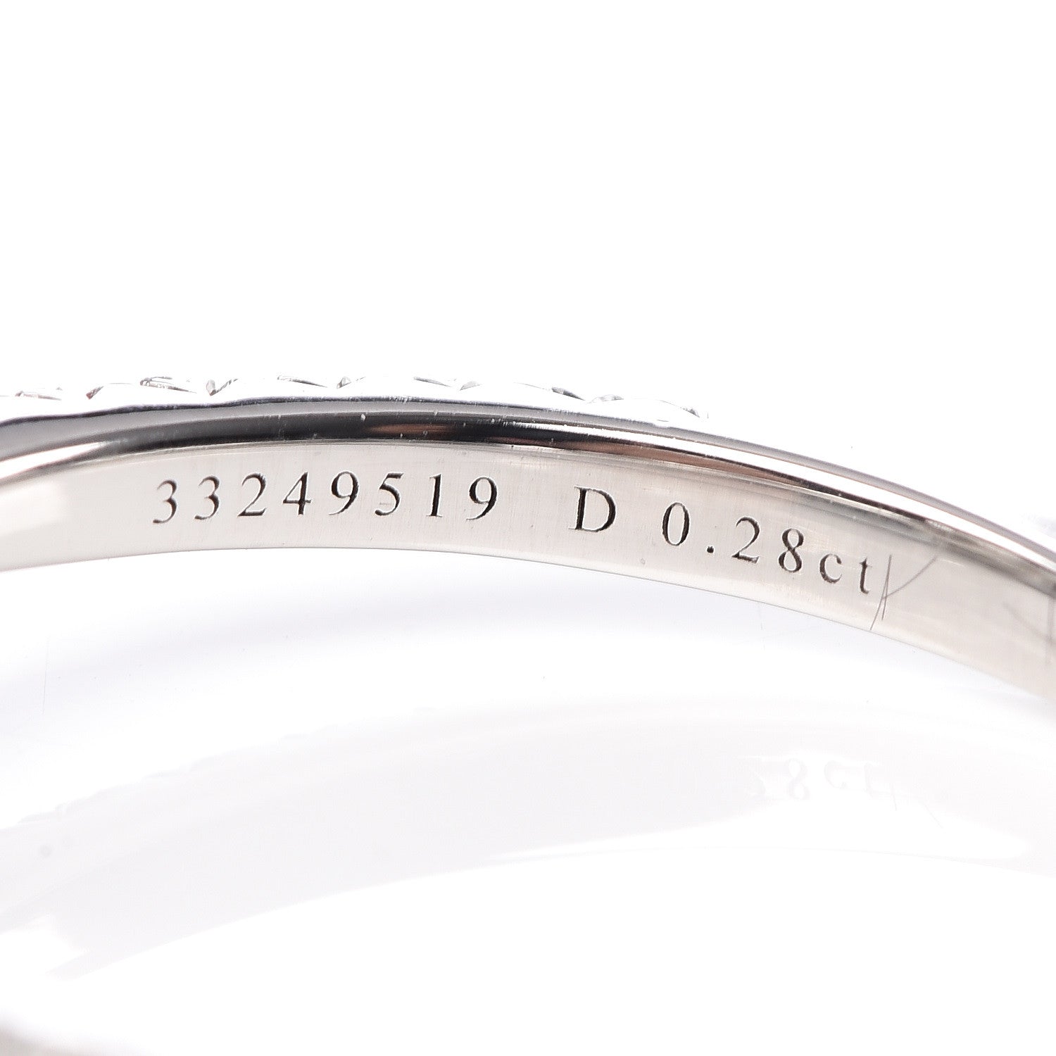 Tiffany Platinum Diamond .28ct Soleste Emerald Cut Engagement Ring 50 5.5 5 of 8