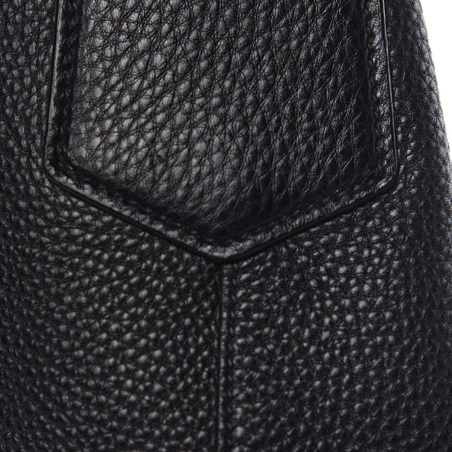Vitello Daino Embossed Logo Hobo Black
