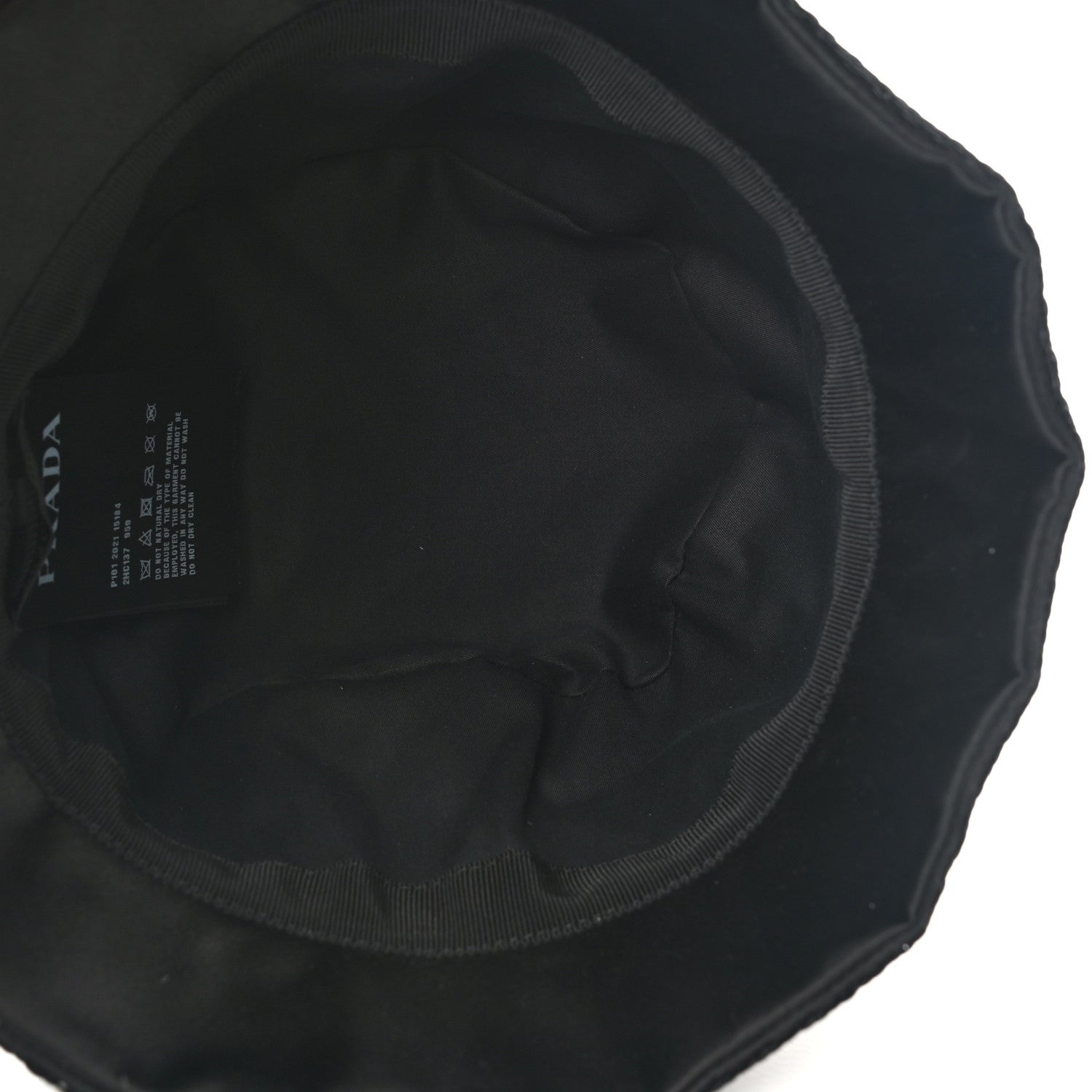 Prada Paillettes Logo Bucket Hat M Black 7 of 8