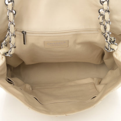 Chanel Calfskin Stitched Large Expandable Flap Bag White 6 of 11