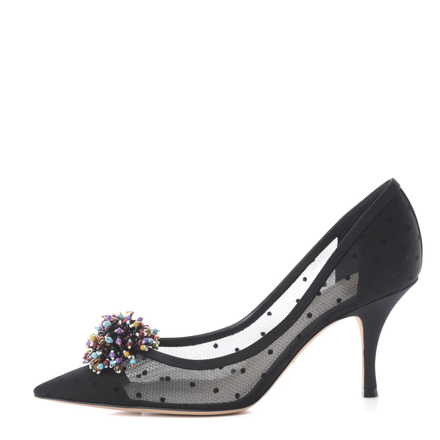 Grosgrain Plumetis Dior Blossom Pump 37.5 Black
