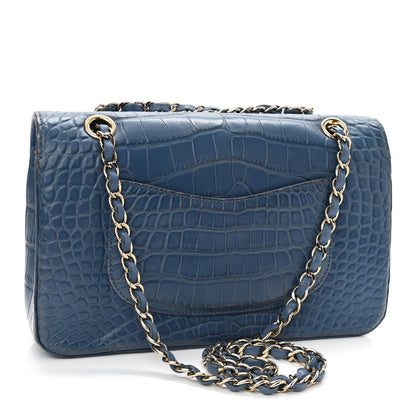 Chanel Alligator Medium Double Flap Blue 3 of 15