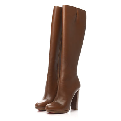 Christian Louboutin Calfskin Brosse Mirabelle 120 Tall Boots 36.5 Cuoio 3 of 7