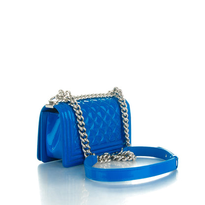 Chanel Patent Calfskin Small Boy Flap Plexiglass Blue 3 of 8