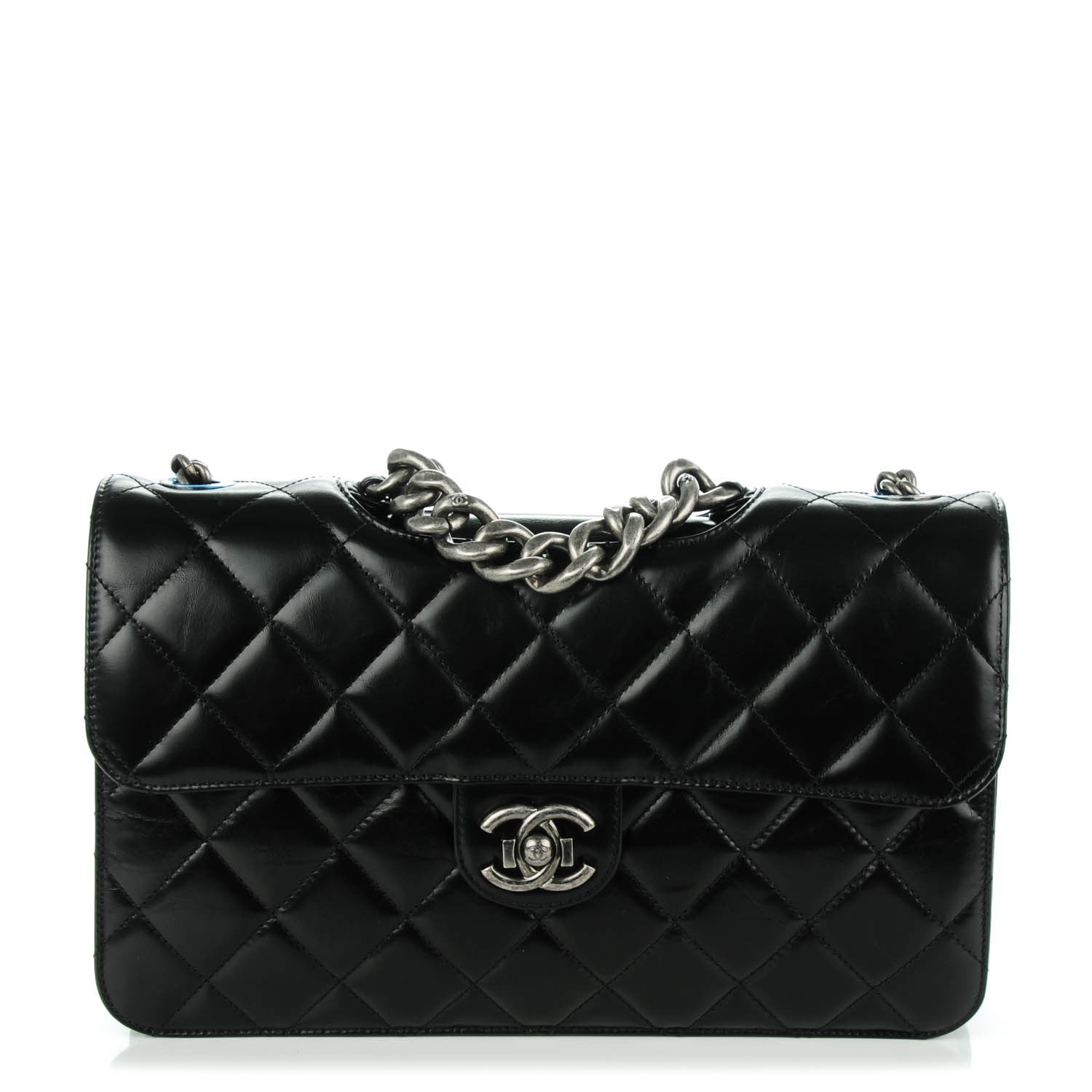 Chanel Calfskin Quilted Large Perfect Edge Flap Black 1 of 8