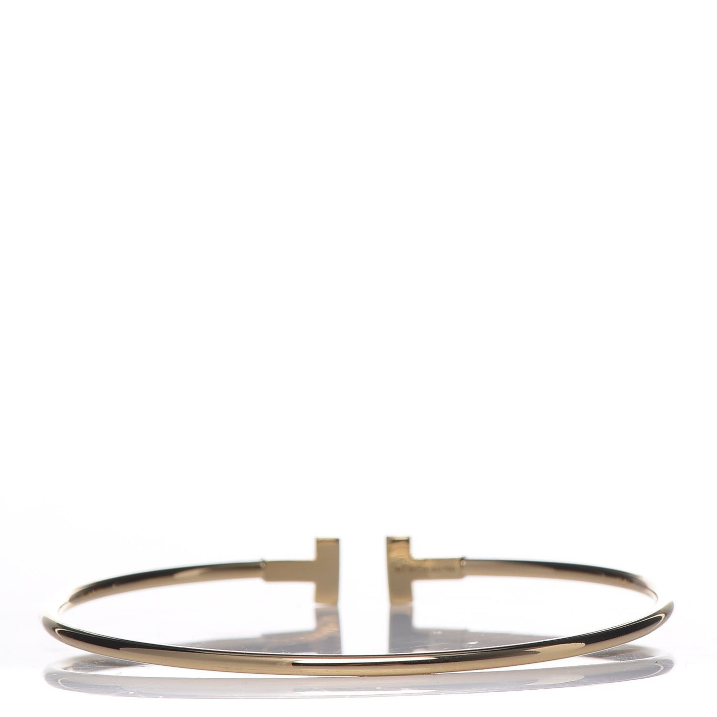 18K Yellow Gold Narrow T Wire Bracelet