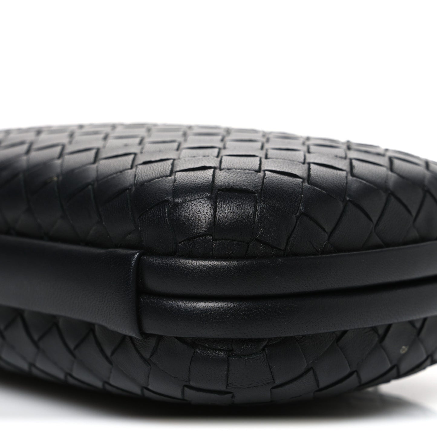 Nappa Intrecciato Chain Knot Clutch Black