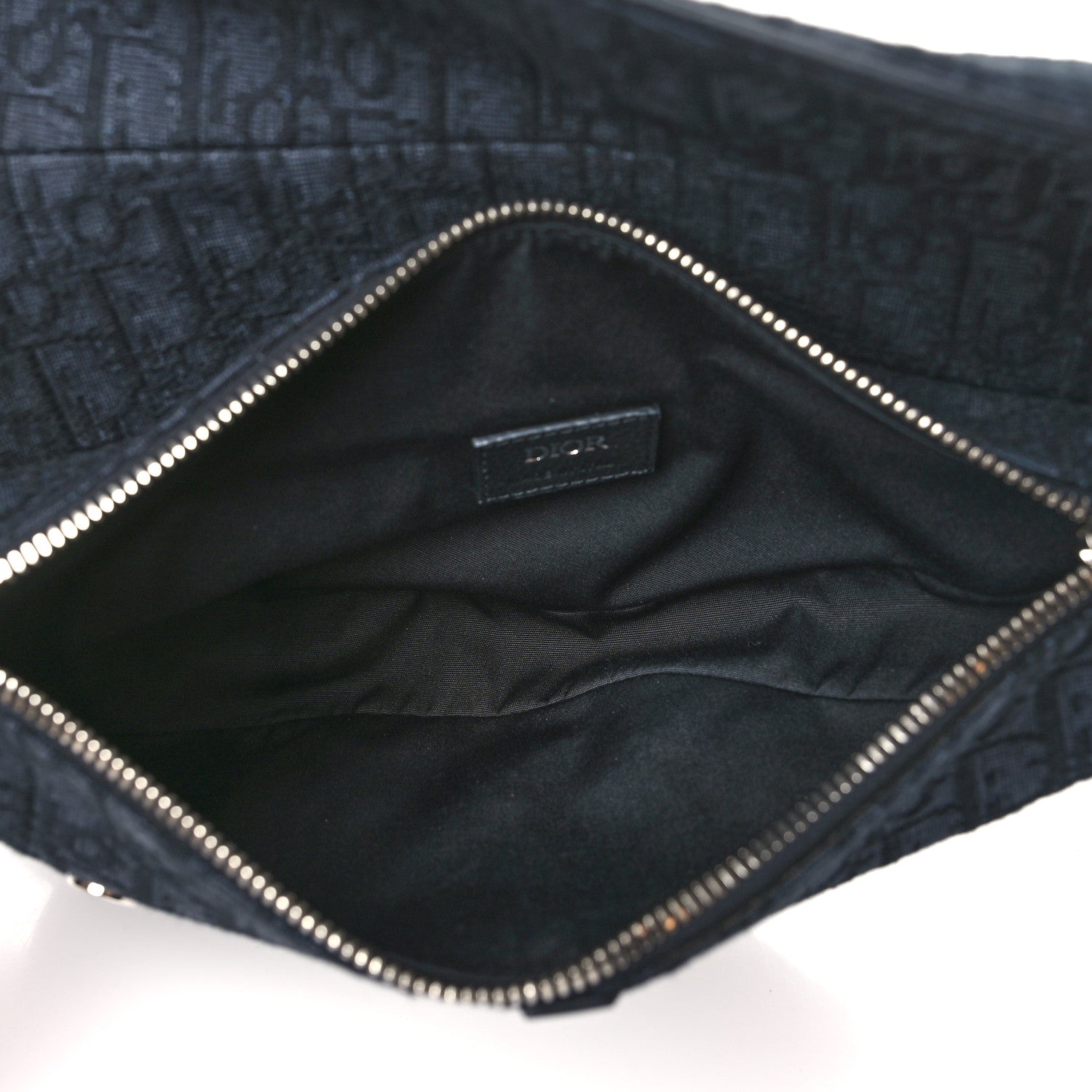 Christian Dior Oblique Mens Saddle Bag Black Blue 5 of 8