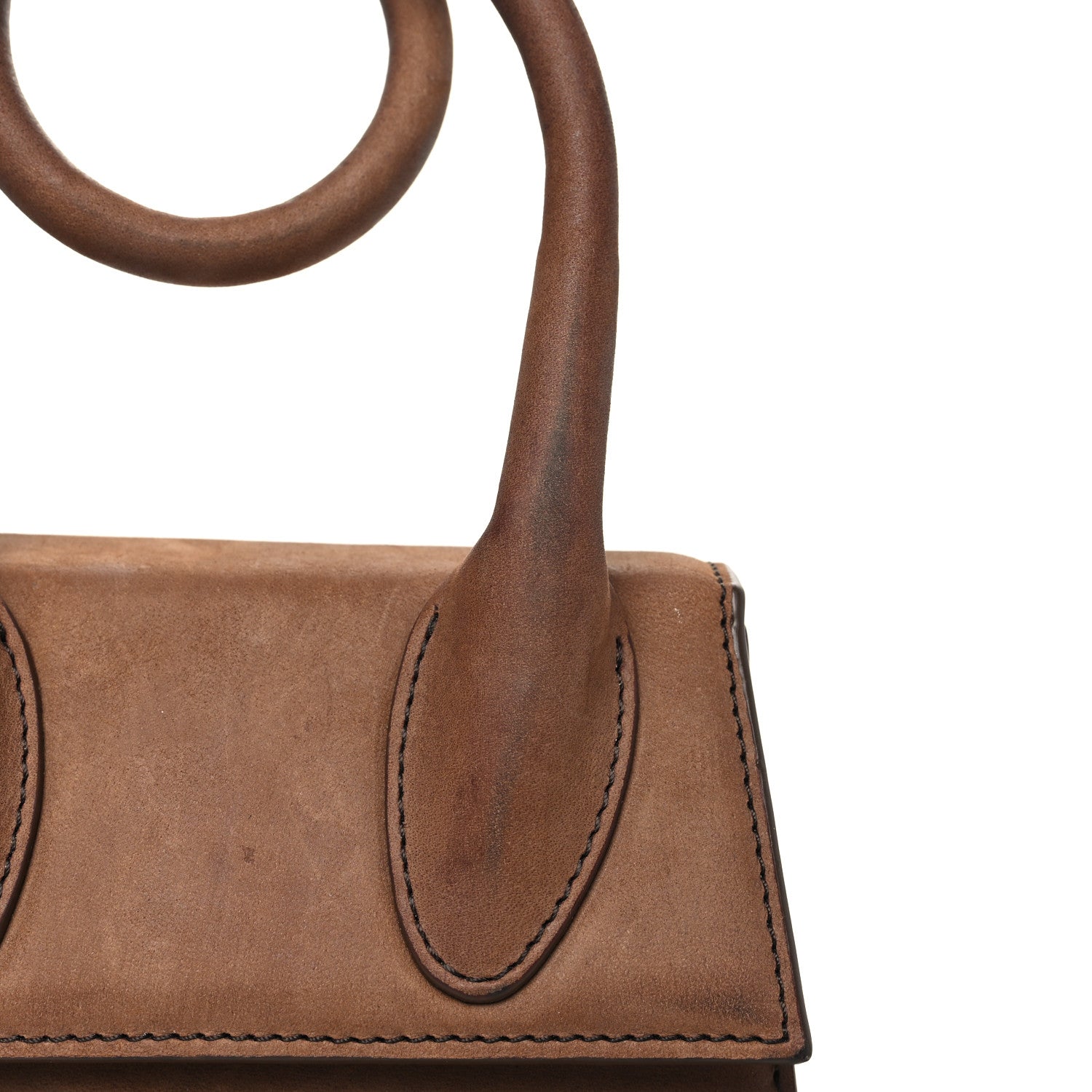 Jacquemus Suede Le Chiquito Noeud Brown 10 of 11