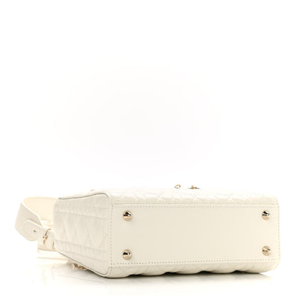 Christian Dior Lambskin Cannage Small My ABCDior Lady Dior White 4 of 8