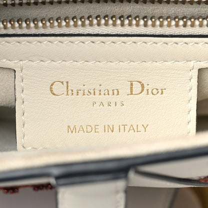 Christian Dior Calfskin Embroidered Toile de Jouy Saddle Bag Burgundy 5 of 7